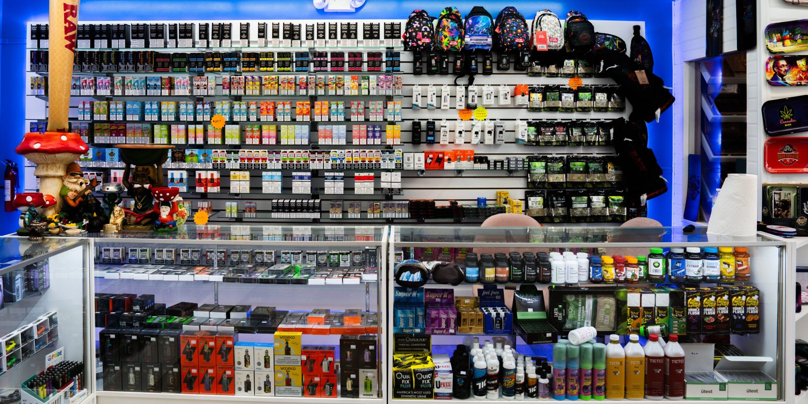 Smoke Vibez Hawaii local smoke shop interior in Kailua Hawaii